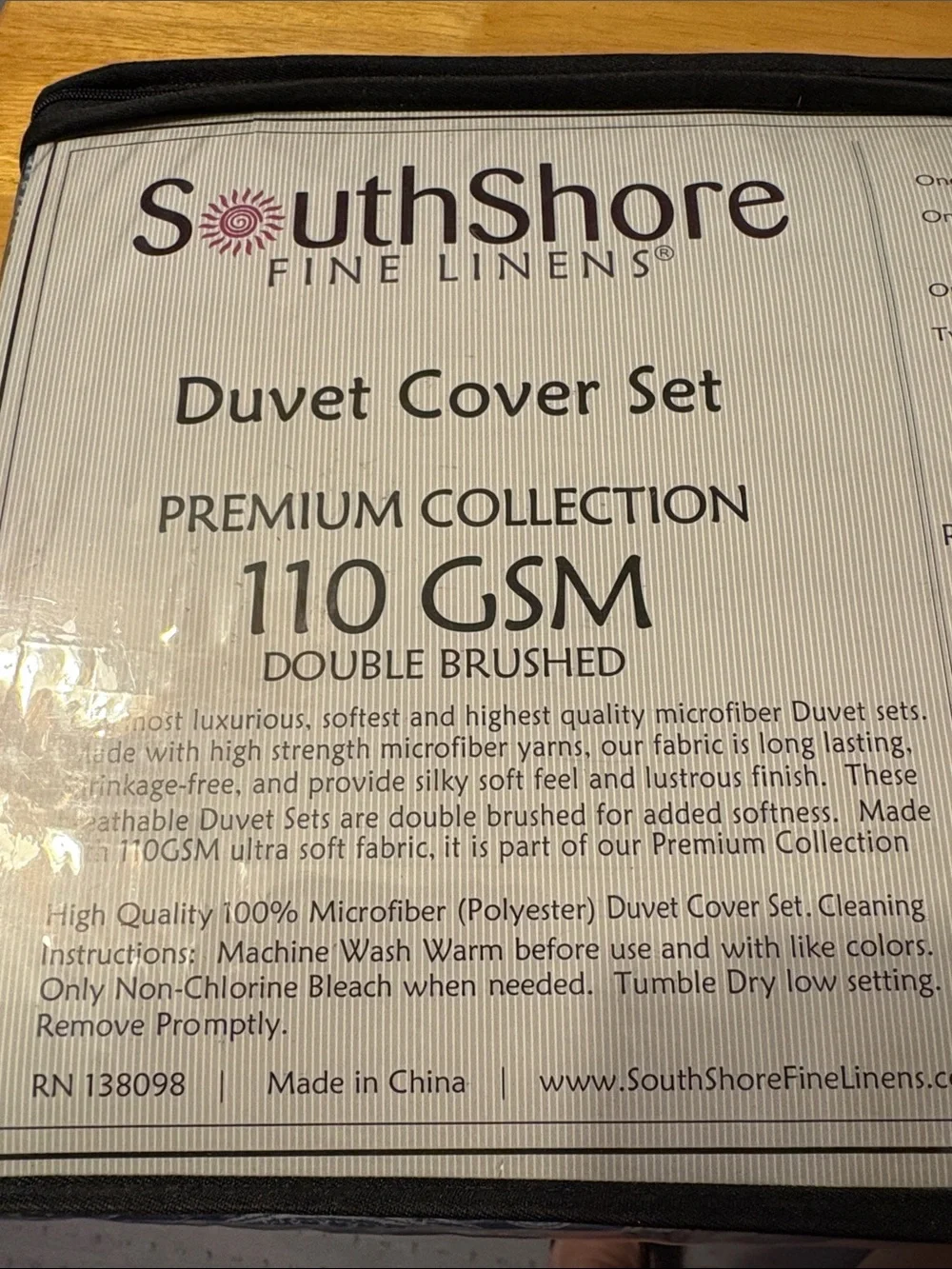 SouthShore Premium Collection Blue Floral Full/Queen Duvet Cover Set
